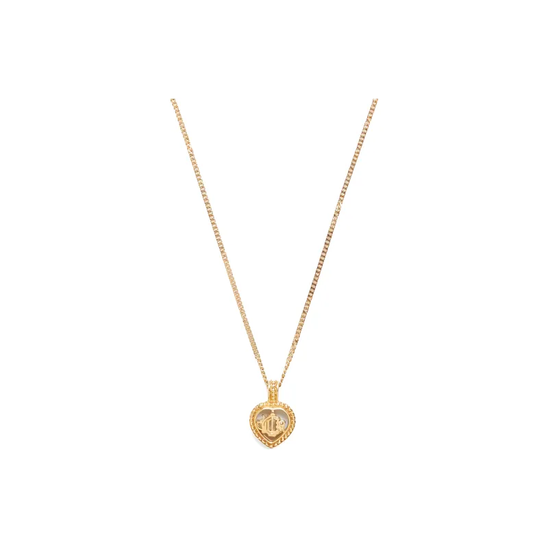 DIOR Heart Pendant Necklace-0