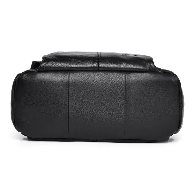 Ceion Keust Top Grain Cow Leather Backpack Women's Black-4