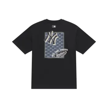 MLB New York Yankees Old Flower SS25 T Shirt Unisex Black