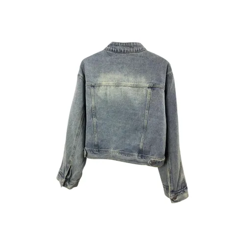 Flowers In Water Denim Jacket Women's Blue