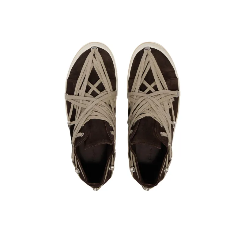RICK OWENS/RO Megalace Low Top Casual Shoes Men's Brown-4