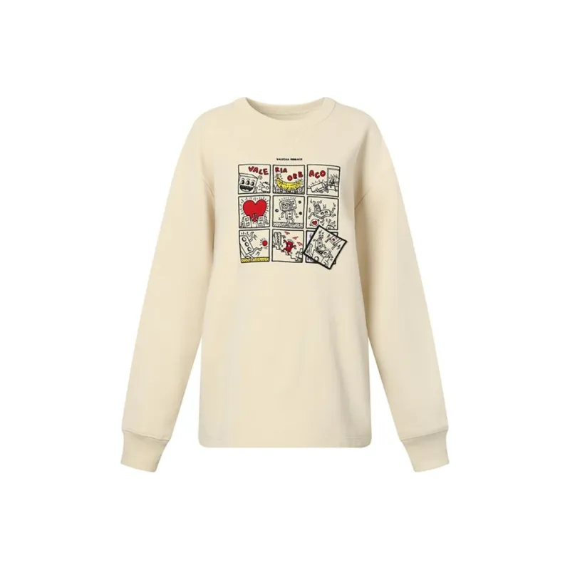Valeria Obbaco Sweatshirt Unisex Apricot-0