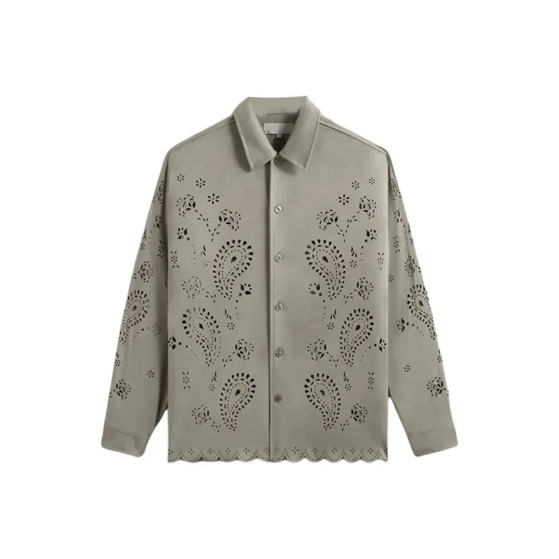 KITH Isaac Microsuede Long Sleeve Buttondown-0