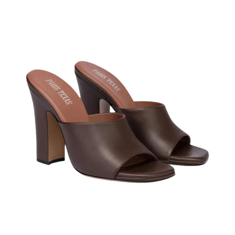 Paris Texas Slide Slippers 10cm Women's Umber-2