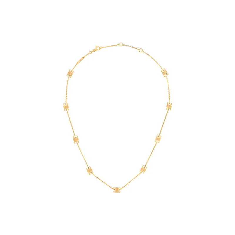 CELINE Triomphe Mini Triomphe Necklace In Brass With Gold Finish-1