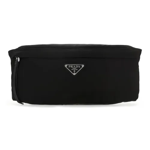 PRADA Nylon Fanny Pack Unisex Black