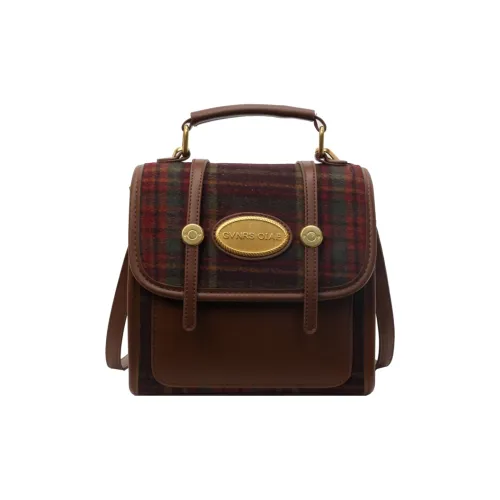 HCXK Woolen Backpack Women's Red/Green/Coffee/Blue