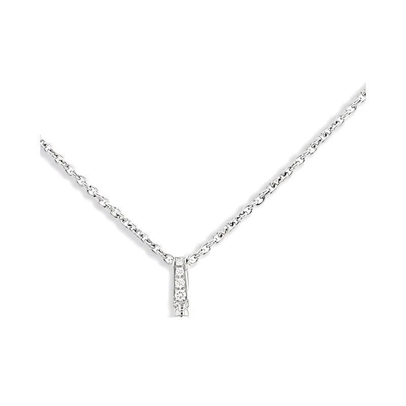 BVLGARI 18K White Gold Parentesi Diamond And Topaz Pendant Necklace-2