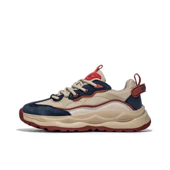 Jerden Smith Slip Resistant, Breathable, And Balanced Low Top Chunky Sneakers Unisex Blue Red