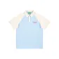 Light Blue with Apricot Sleeves