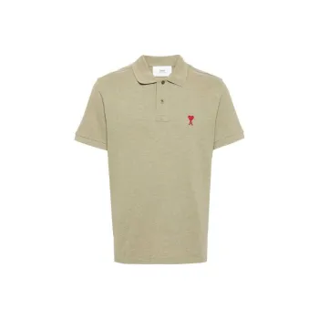 AMIPARIS Paris Ami De Coeur Logo Embroidered Short Sleeved Polo Shirt