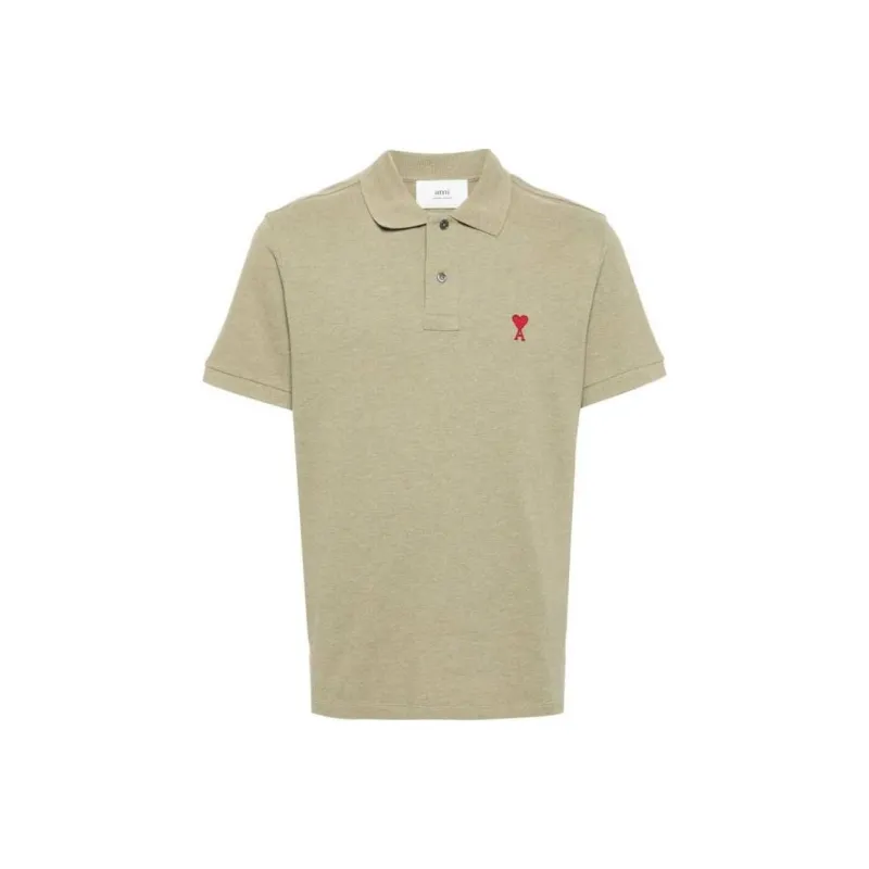 AMIPARIS Paris Ami De Coeur Logo Embroidered Short Sleeved Polo Shirt-0
