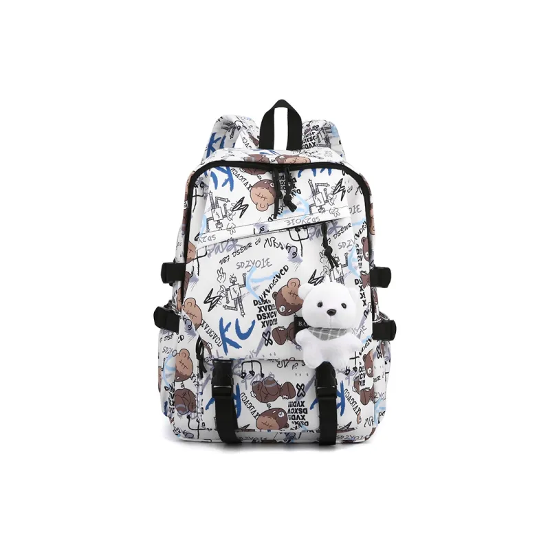 SUN EARTH &U Nylon Fabric Backpack Unisex Multicolor-4