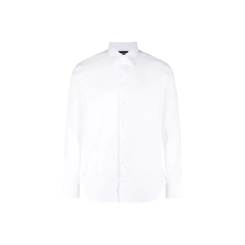 EMPORIO ARMANI Long Sleeved Twill Weave Shirt-0