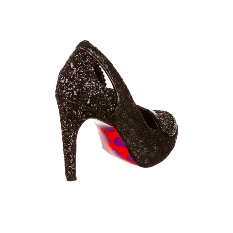 IRREGULAR CHOICE Loren Love Slim Heel High Heels 10.3cm Women's Black-2