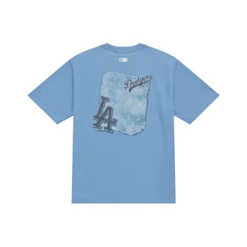 MLB MONOGRAM Collection Los Angeles Dodgers SS25 T Shirt Unisex Dark Sky Blue
