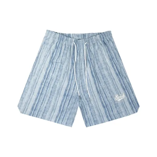 SWISH THE BALL IN Denim Shorts Unisex Light Blue