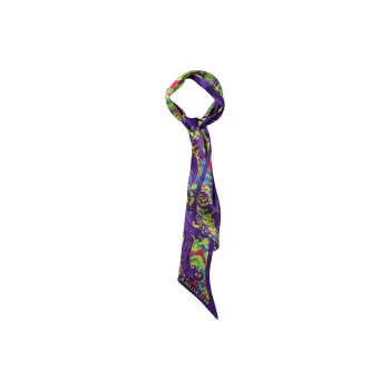 VERSACE JEANS Silk Scarves Women's Purple
