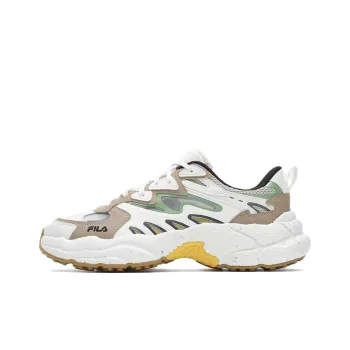 FILA Fern Cushioning Wear Resistant Low Top Chunky Sneakers Men's White Brown