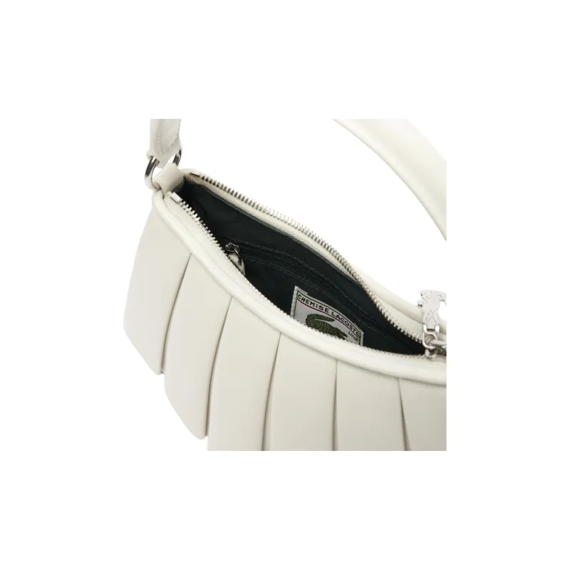 LACOSTE Sheepskin One Shoulder Handbag Women's Ivory-4