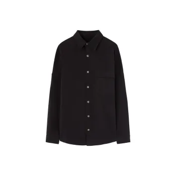 PALM ANGELS Logo Printed Curved Hem Shirt