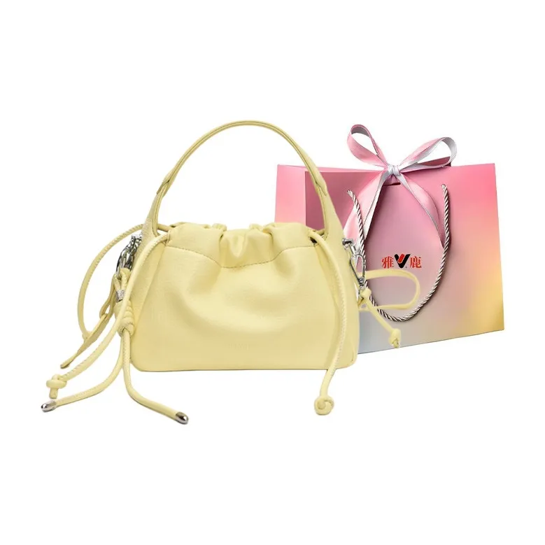 Yalu PU Handbag Regular Women's Black/Yellow/Pink/Light Blue/Ecru-7