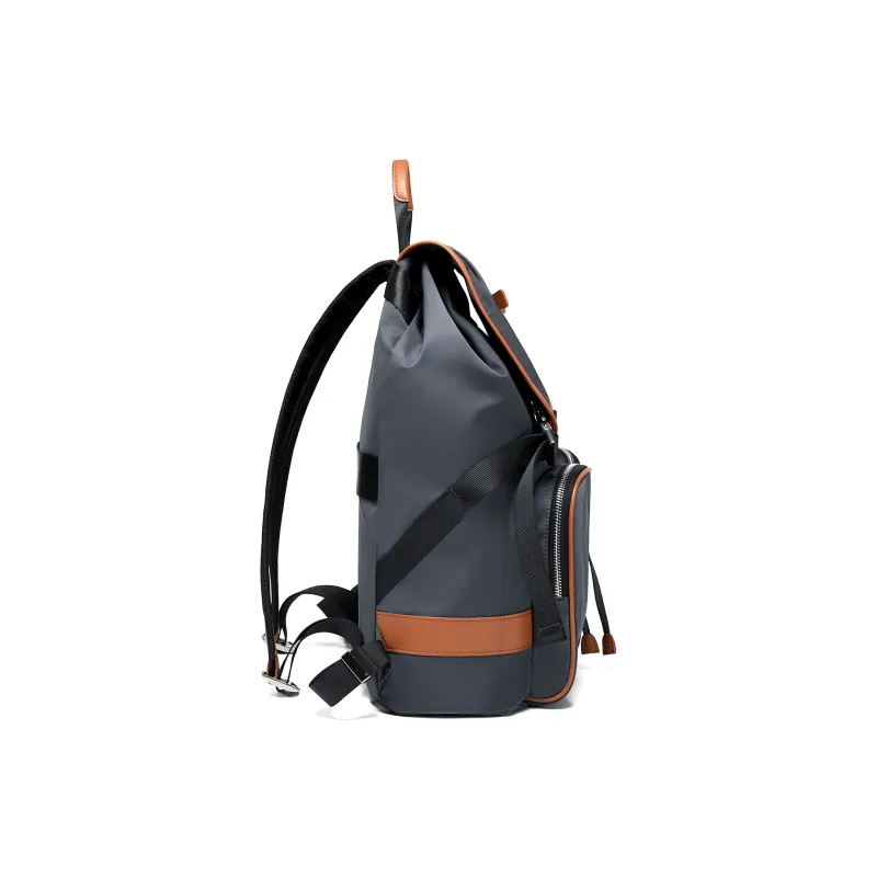 Jeep Polyester With PU Backpack Regular Men's Black/Silver Gray/Khaki-6