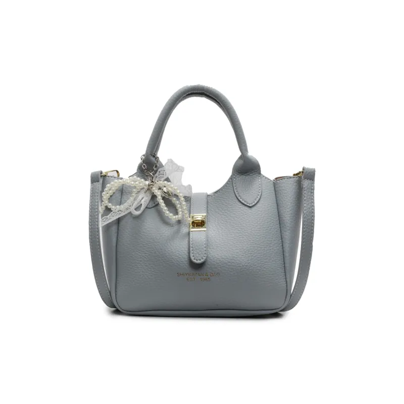 Single Warehouse PU Shoulder Bag, Crossbody Bag, Handbag Regular Women's Blue/Ecru/Pink/Black-6
