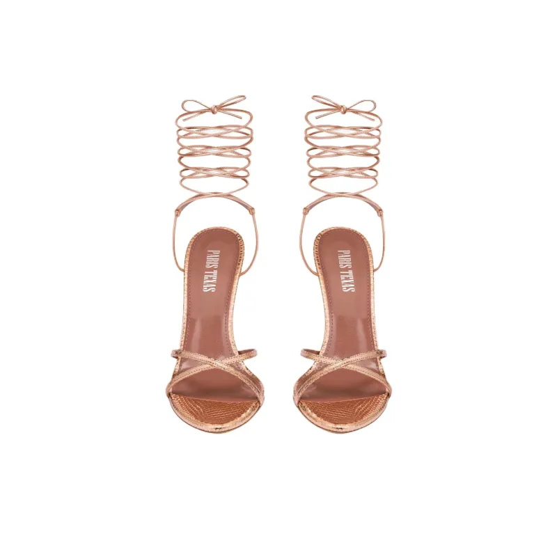 Paris Texas Linda One Strap Sandals 10.5cm Women's Rose Gold-4