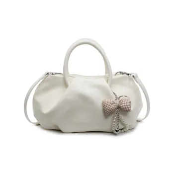 Yalu PU One Shoulder Handbag Women's Ecru/Black/Yellow/Pink