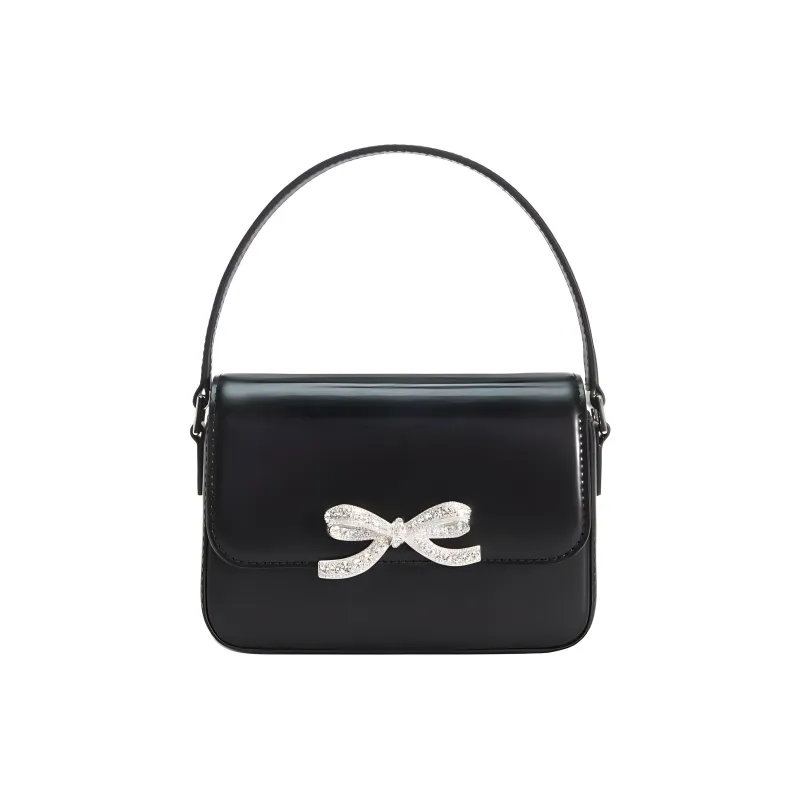 Self portrait Bow Embellished Micro Baguette Bag-0