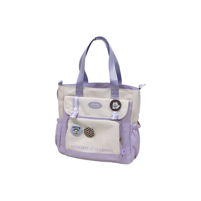 Boniu Nylon Fabric Shoulder Bag Regular Unisex Multicolor-3