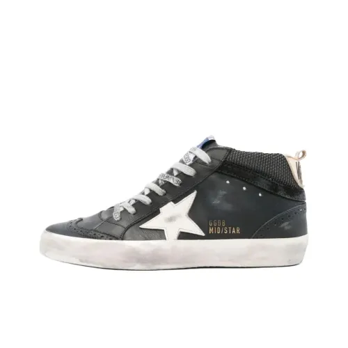 Golden Goose Mid Star Mid Top Skateboard Shoes Women's Black