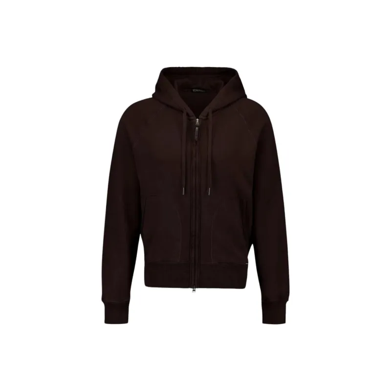 TOM FORD Drawstring Zip Up Hoodie-0