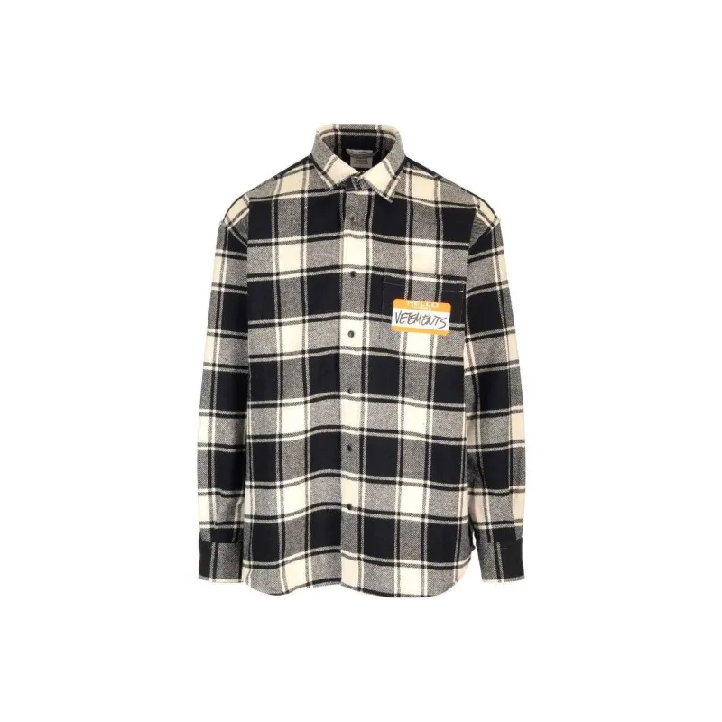 Vetements Shirts Men Black-0