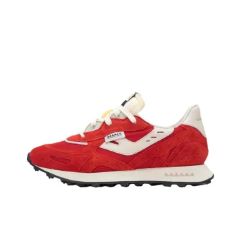 RUN OF Crimson Low Top Casual Shoes Men's Deep Red