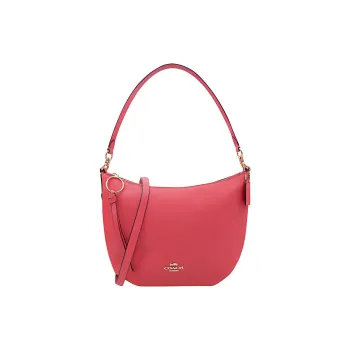 COACH Skylar Leather Crossbody New Moon Underarm Handbag, Shoulder Bag Women's Watermelon Red