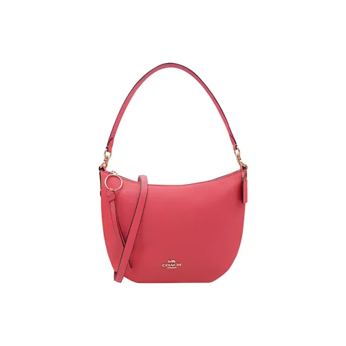 COACH Skylar Leather Crossbody New Moon Underarm Handbag, Shoulder Bag Women's Watermelon Red