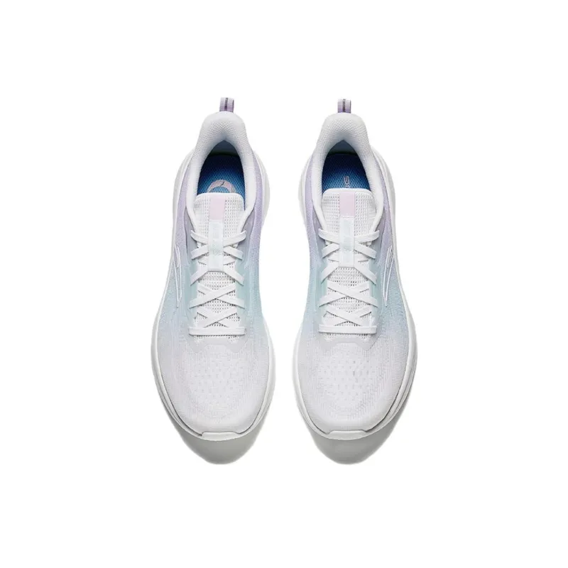 Anta Light Breeze Anti Slip Wear Resistant Low Top Casual Running Shoes Women's Purple White-2