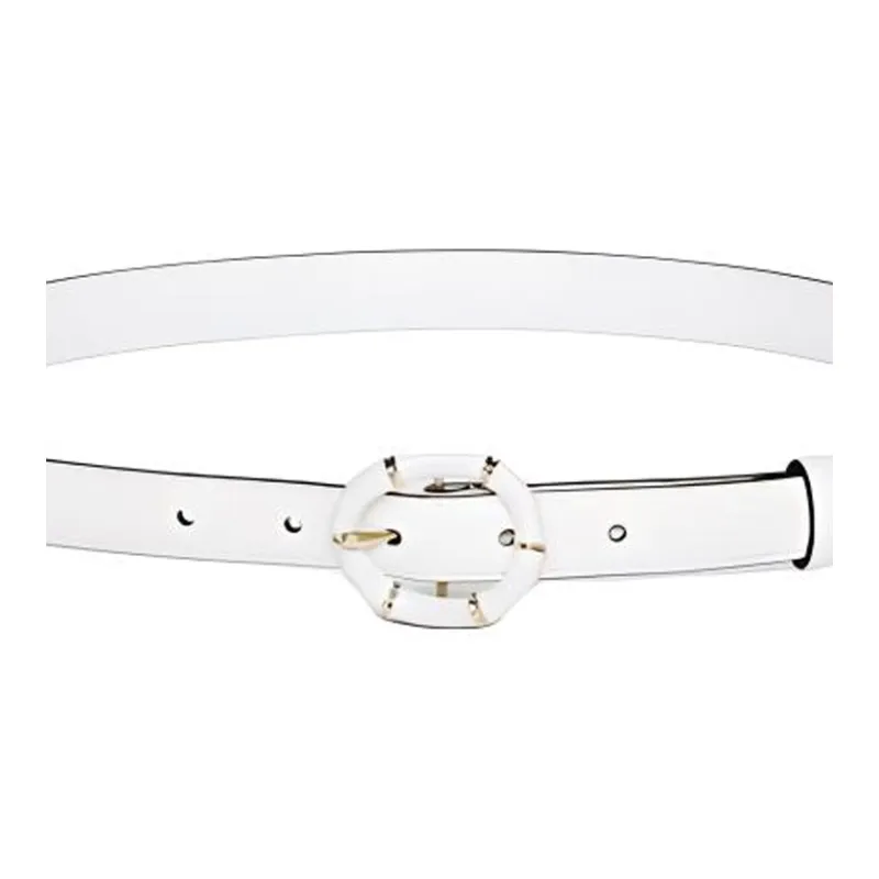 GUCCI Leather Belts Women's White Width 2CM-1