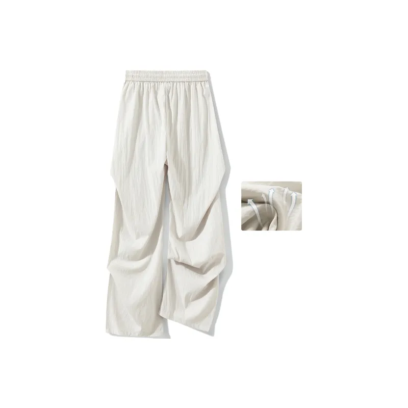SOIE Cargo Pants Unisex Pink [Summer Cool Ice Silk Material]-21