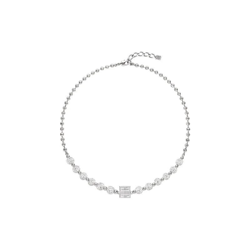 Givenchy 4G Embellished Logo Plaque Necklace-1