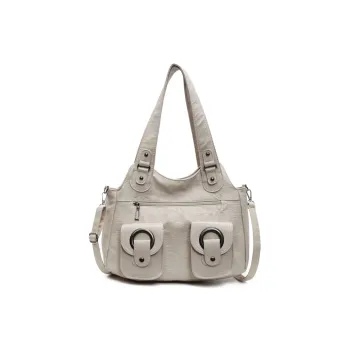 Single Warehouse PU Shoulder Bag Regular Women's Black/Ecru/Brown/Purple/Light Gray/Camel