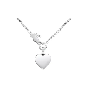 LACOSTE Stainless Steel Collarbone Chain Necklace Women's Silver 2040024
