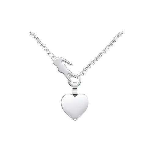 LACOSTE Stainless Steel Collarbone Chain Necklace Women's Silver 2040024