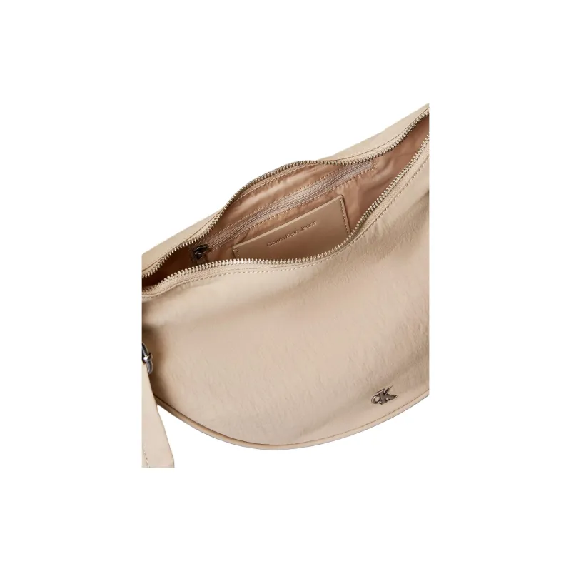 CALVIN KLEIN Nylon Crossbody Bag, Shoulder Bag Women's Beige-3