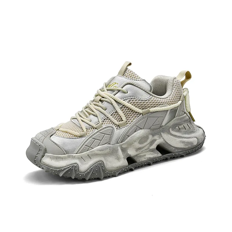 TCELLARS Cushioning Abrasion Resistant Lightweight Height Increasing Mat Low Top Chunky Sneakers Unisex-2