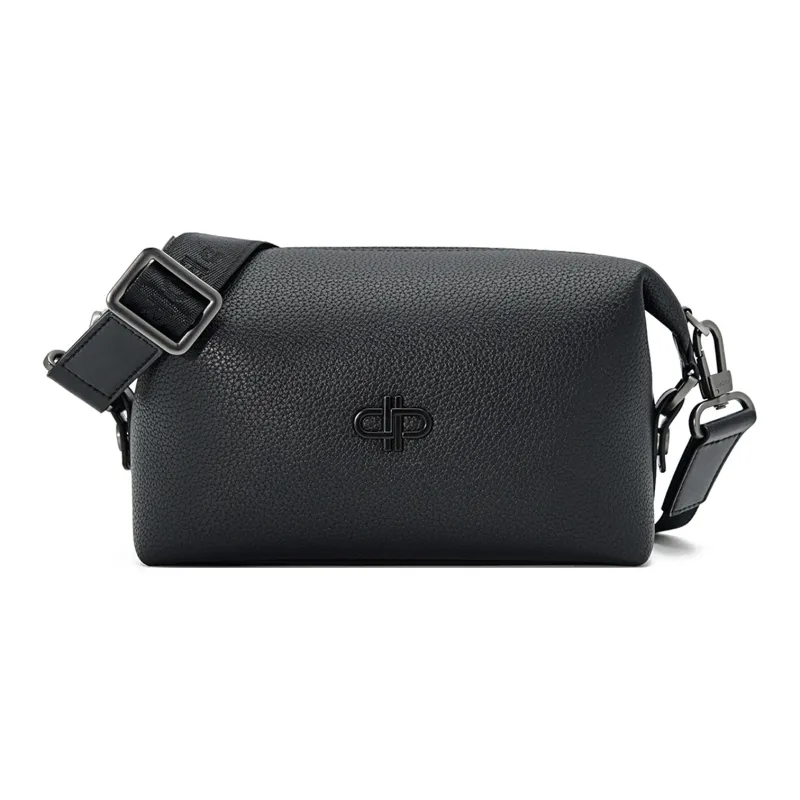 PEDRO Icon Series Synthetic Material Crossbody Bag, Shoulder Bag Small Size Men's Black/Dark Blue-0