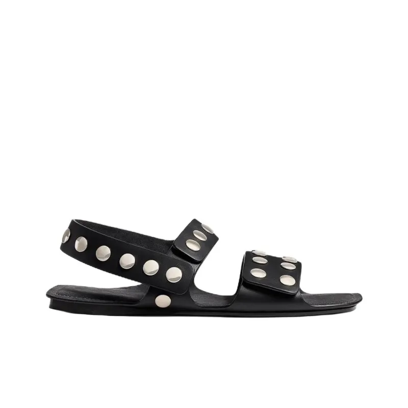 KHAITE Boden One Strap Sandals Women's Black-1