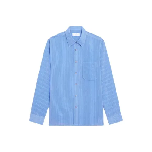THEORY Designer Co authored Collection Shirts Men Blue